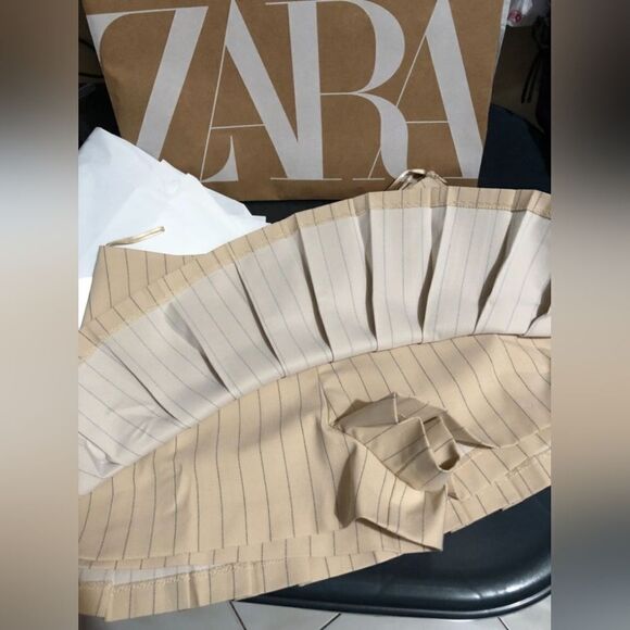 ZARA Box Pleat Skorts NWT - Picture 8 of 12